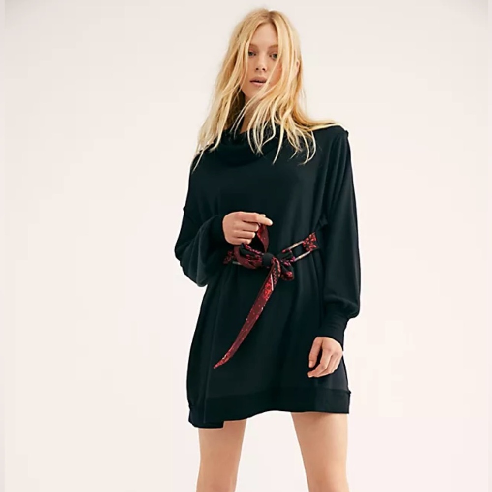 Free people Black turtleneck Dress